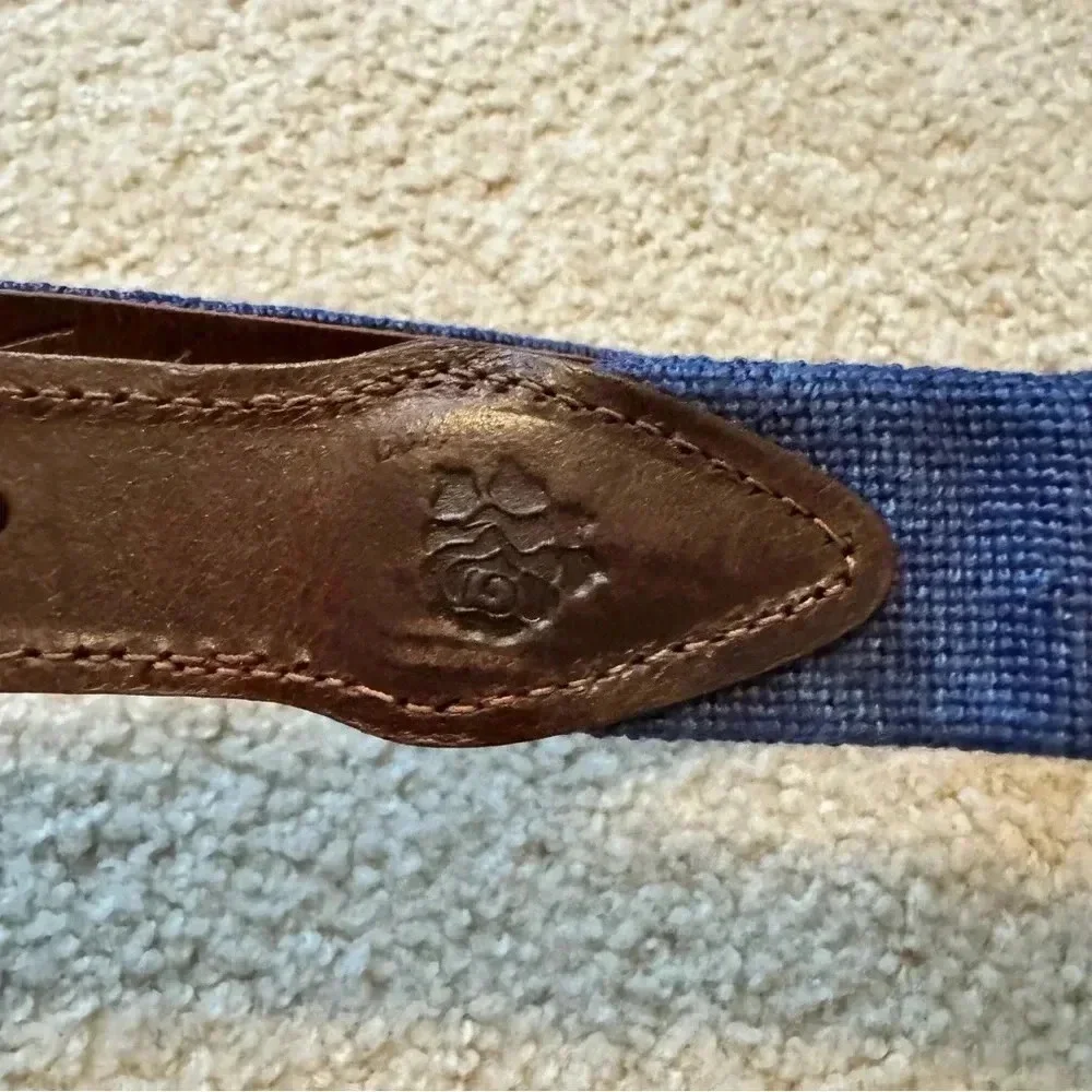 Goodthreads Men's Embroidered Diamond Head Leather‎ Belt